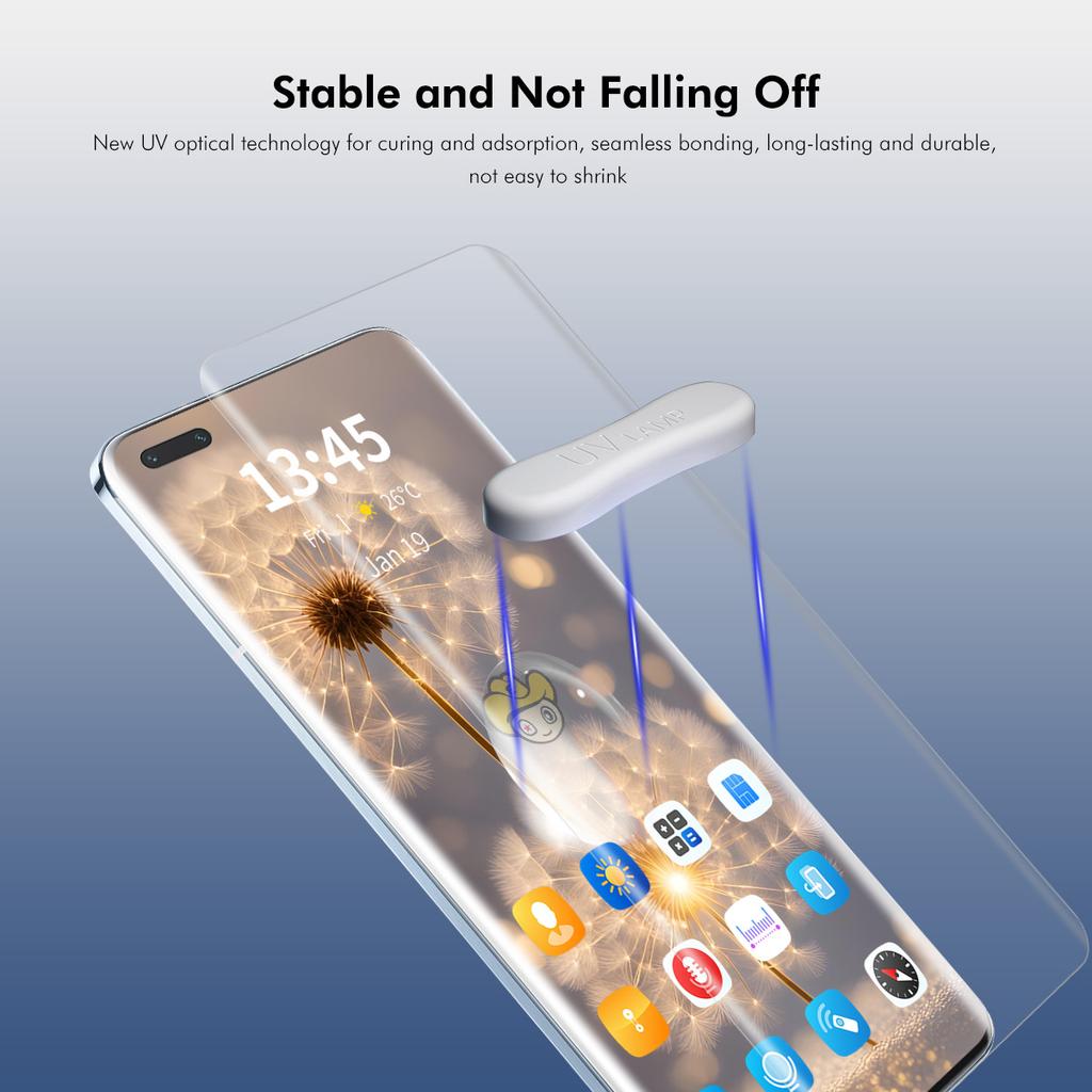 ENKAY HAT PRINCE Защитная пленка для экрана для Huawei Nova 11 Pro/11 Ultra, изогнутая УФ, с чувствительным касанием, прозрачная пленка, поддержка разблокировки по отпечатку пальца