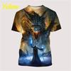 Dragon 3d Printing Men's T-shirts Street Hip-hop Funny Fashion Cool Top Casual Fashion Trend Personality Trendy Unisex Tees Tops