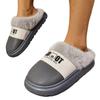 Shoes Female 2024 New Closed Toe Women's Slippers Winter Plush Fleece for Warmth Mixed Colors Indoor Home Flat Casual Slippers