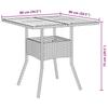 Garden Dining Set 3 pcs Grey Poly Rattan