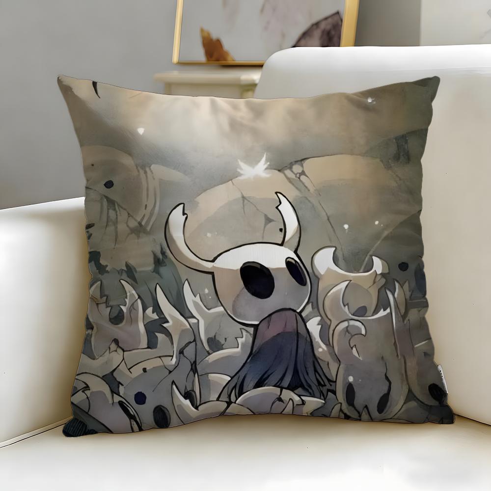 popular game Hollow Knight Cushion Cover Soft  EasyWash Pillow Case  Versatile for Couch Bed Travel and Office