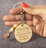 Inkdotpot Funny Keychain Adulting Not Recommend Wood Engraved Keychain Funny Adult Sarcastic Novelty