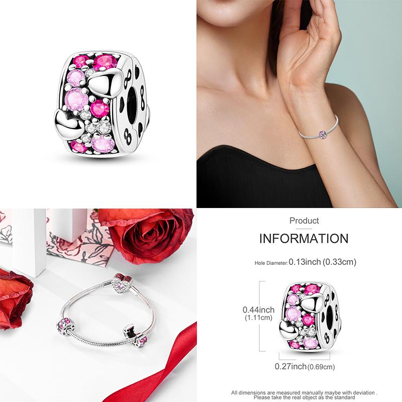 Медно-красная серия Подвески-шармы в виде клубники с бусинами Подходят для оригинального ожерелья-браслета Mula Ювелирные изделия Женские DIY Мода