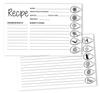 Inkdotpot 4x6 Inch Recipe Cards (Set of 50) , Thick Double Sided Premium Card Stock- Modern Style White Recipe Notecards