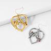 Изысканные серьги-подвески «Птичье сердце» со стразами, отлично подходящие для юбилеев