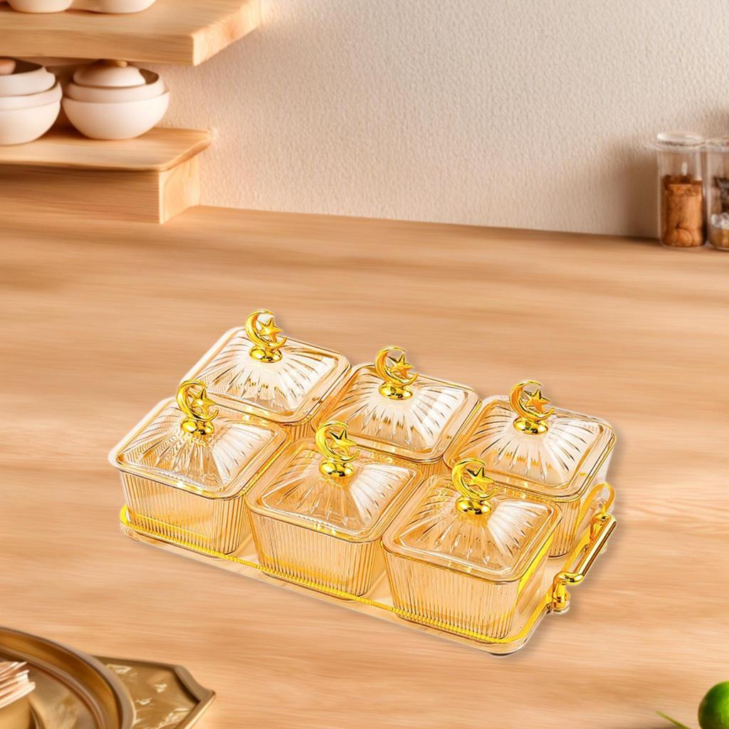 Разделенная сервировочная миска, тарелка для закусок, многофункциональная миска для конфет и орехов с крышкой, поднос для сухофруктов