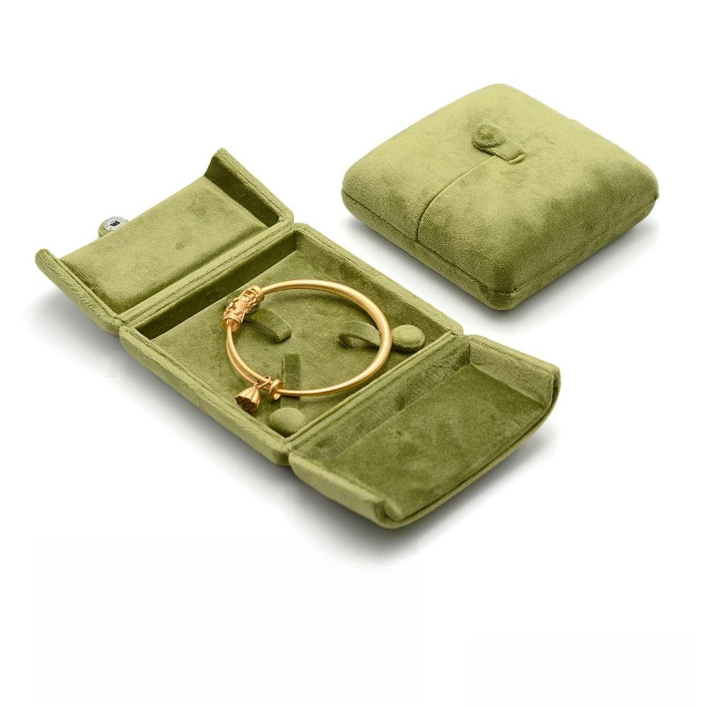 Solid Color Velvet Jewelry Box Luxury Jewelry Display Holder Ring/necklace/bracelet Storage