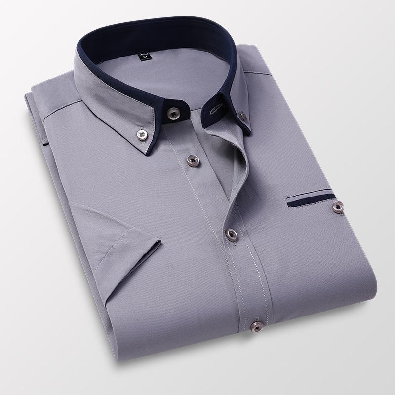 Британский стиль Мужские весенние рубашки с длинным рукавом Slim Fit Деловые повседневные рубашки Мужские социальные повседневные рубашки на пуговицах