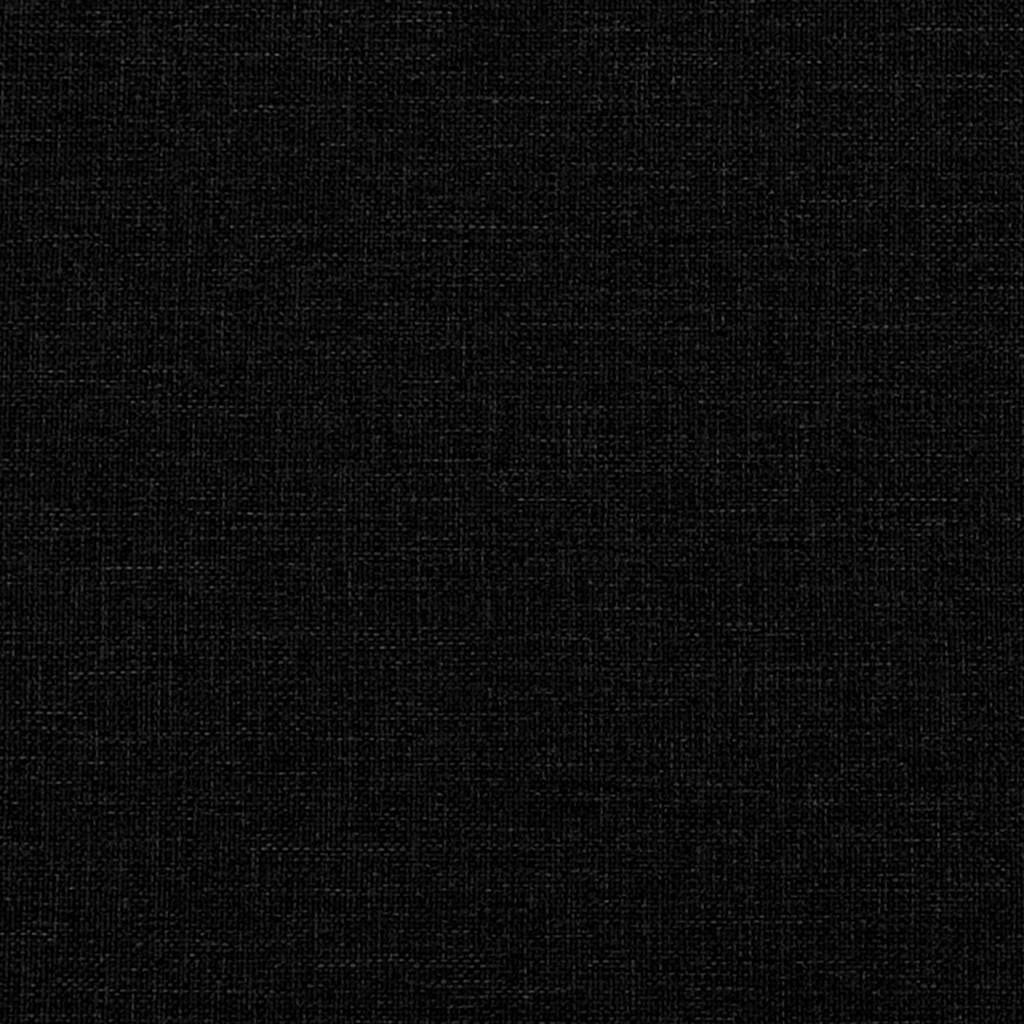 Ottoman Bed with Mattresses Black 200x200 cm Fabric