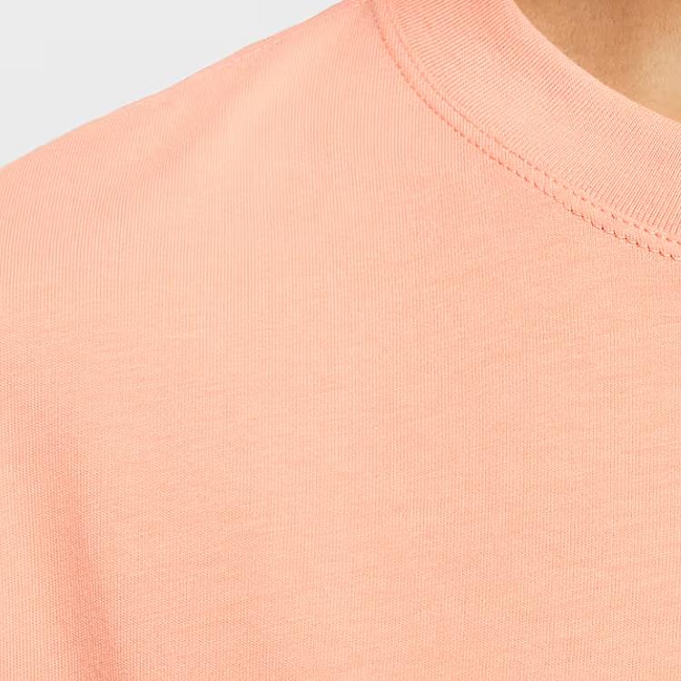 Nike Swoosh Мягкая Удобная Модная Универсальная Футболка с Коротким Рукавом и Заниженной Линией Плеча Женские топы Светло-Оранжевый FD4150-844