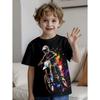 Funny Motorcycle Rider Print Kids Short Sleeves T-Shirt Loose Casual Summer Outdoor Street Boy and Girl Tees Tops