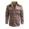 Fleece Thickened Shirt Men's Long-sleeved Plaid Shirt Casual Tooling Jacket