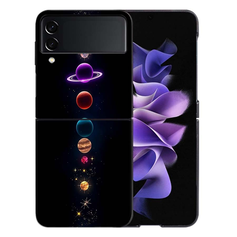 Космический Галактический Чехол Для Телефона Samsung Z Flip 6 7 5G Galaxy Z Flip 5 4 3 5G Чехлы Ударопрочный Жесткий Чехол TPU