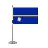 Drapeau De Bureau - Nauru - 14 X 21 Cm - Polyester - Impression Recto/verso - Acier Inoxydable