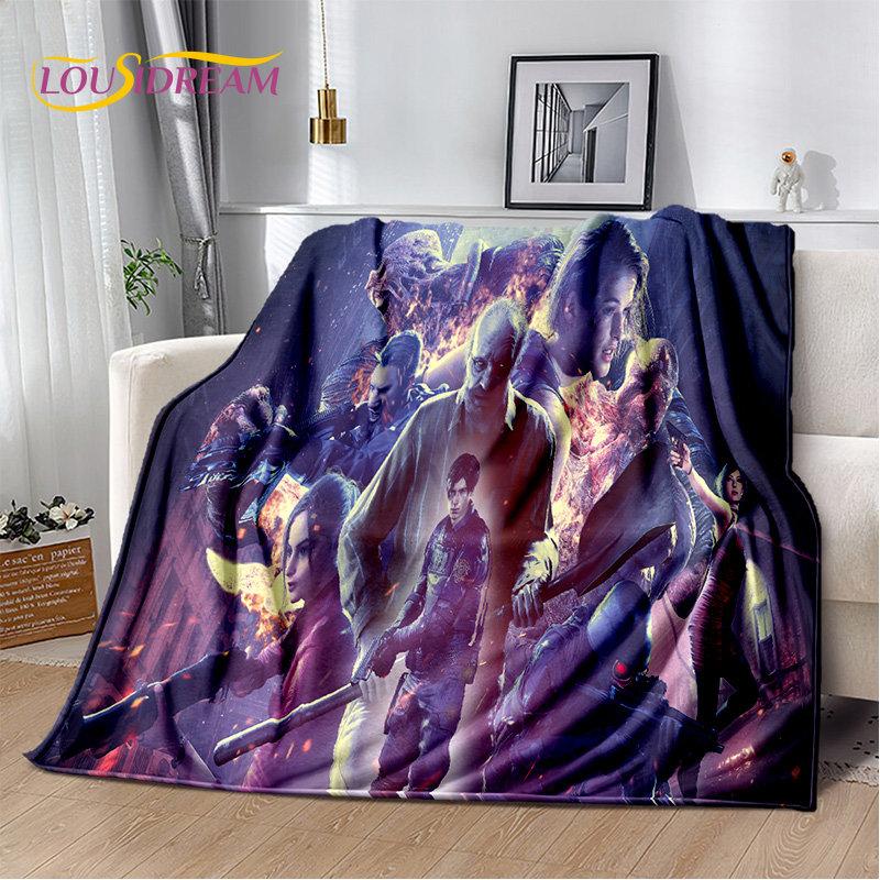 Мягкое плюшевое одеяло R-Resident Evil Game Gamer, фланелевое одеяло, покрывало для гостиной, спальни, кровати, дивана, пикника, офиса