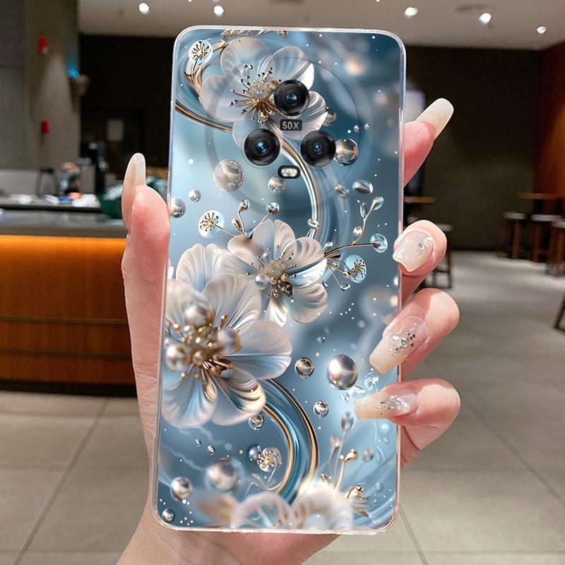 Case For Honor Magic 5 Pro Phone Case Luxury Fashion Butterfly Flowers Clear Silicone TPU Soft Casing for Honor Magic5 Pro Cover