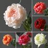 Artificial Rose Flower Fake Real Touch Rose with Stem Big Bloom Rose Branches for Wedding Bouquet Party Valentine's Day Floral