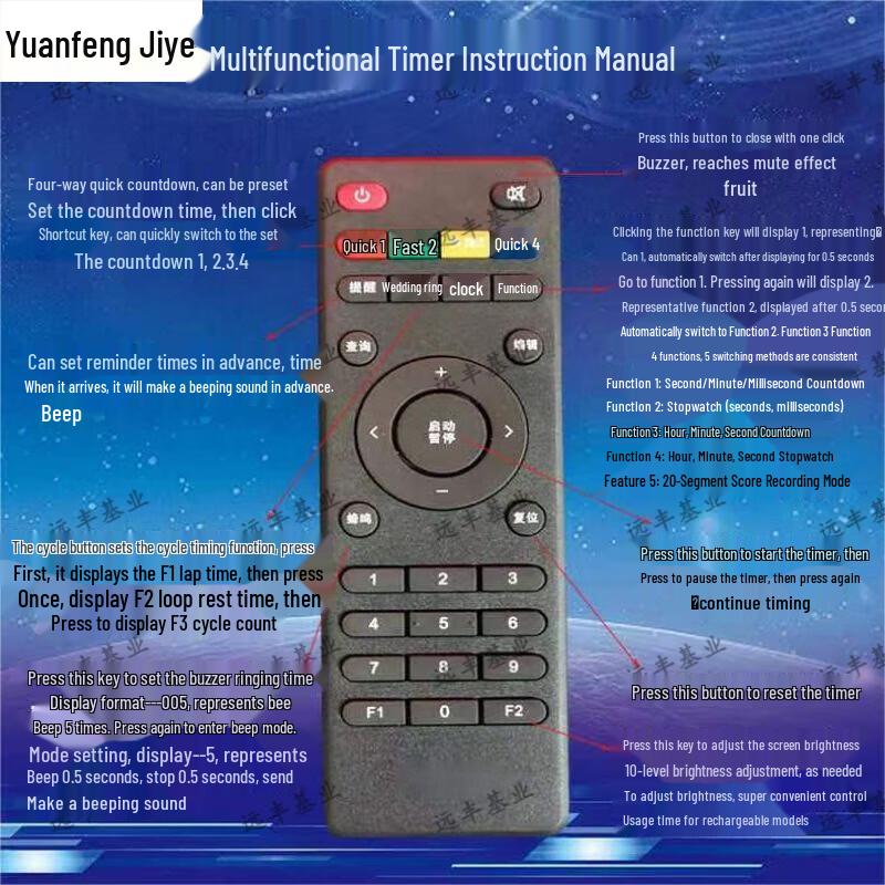 Rechargeable LED Digital Timer with Large Display