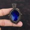 Blue Fire Labradorite Pendant Copper Wire Wrapped Pendant Handmade Boho Pendant Gemstone Pendants Blue Fire Labradorite Jewelry Gift For Her