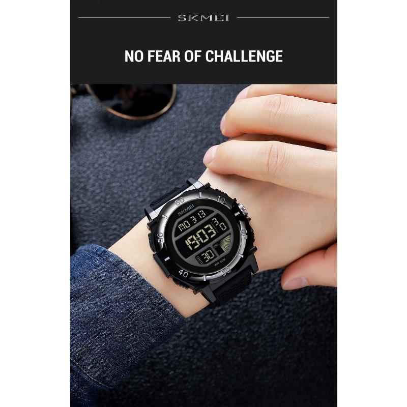 Skmei Часы для мужчин спортивные часы цифровые водонепроницаемые часы обратный отсчет из нержавеющей стали модные наручные часы наручные часы мужские часы 2099
