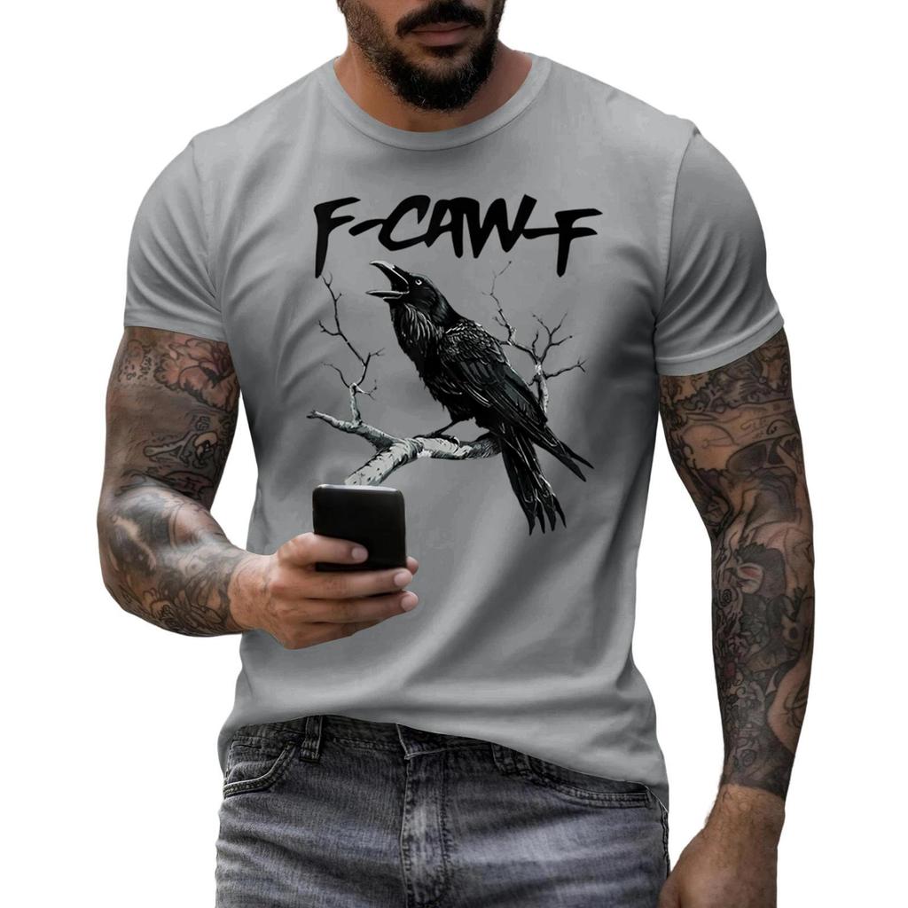 Men's Fashion Casual Printed Short Sleeve Round Neck Pullover Tops