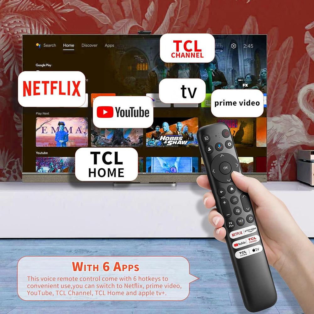1 x RC813 Голосовой пульт дистанционного управления для TCL-Google-TV-Q6/Q7/ Q6/QM8/S3/S4