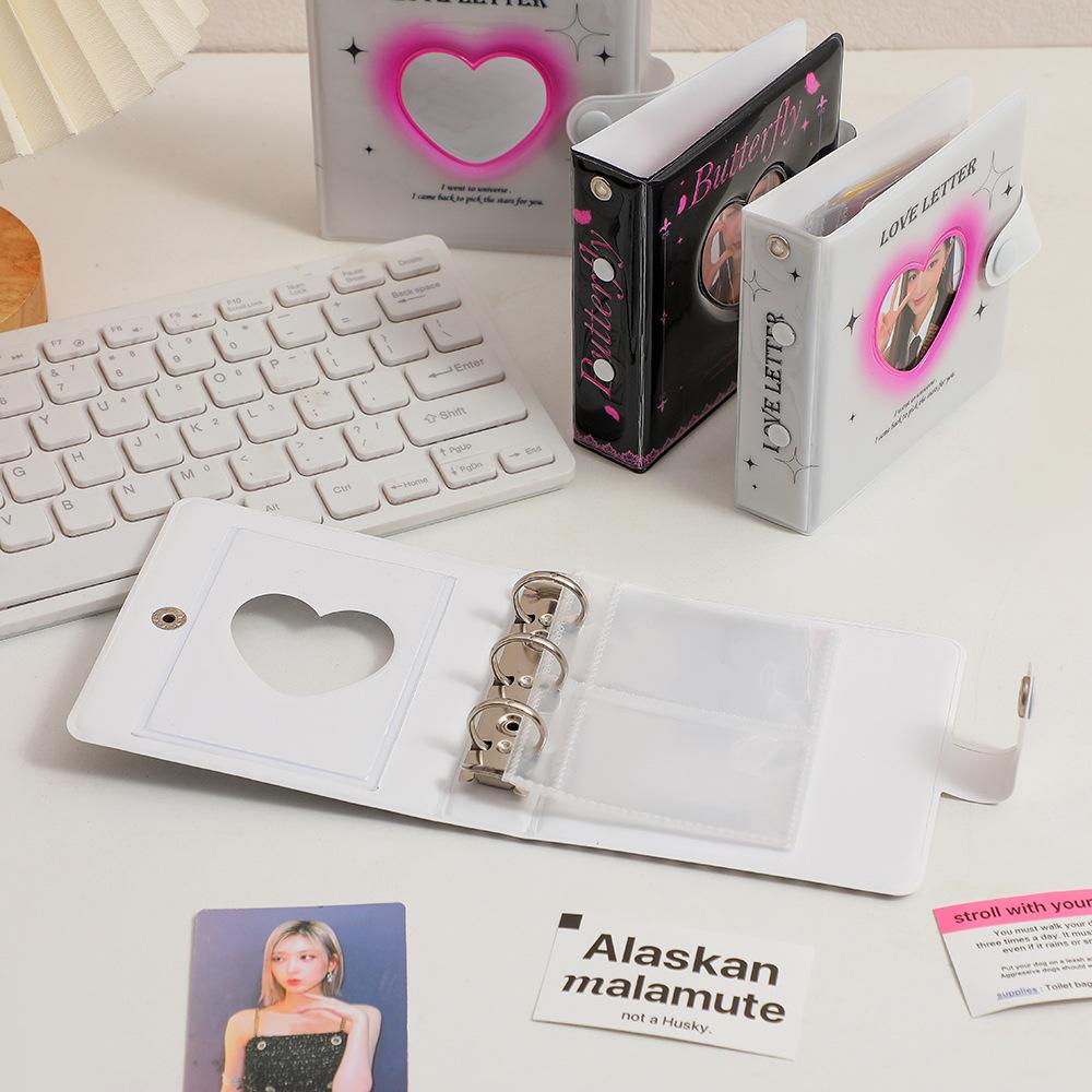 Новый Kawaii Love Heart Butterfly Карманный блокнот Kpop Фотокарта DIY Книга Журнал Дневник Планировщик Пуля Школьные канцелярские принадлежности