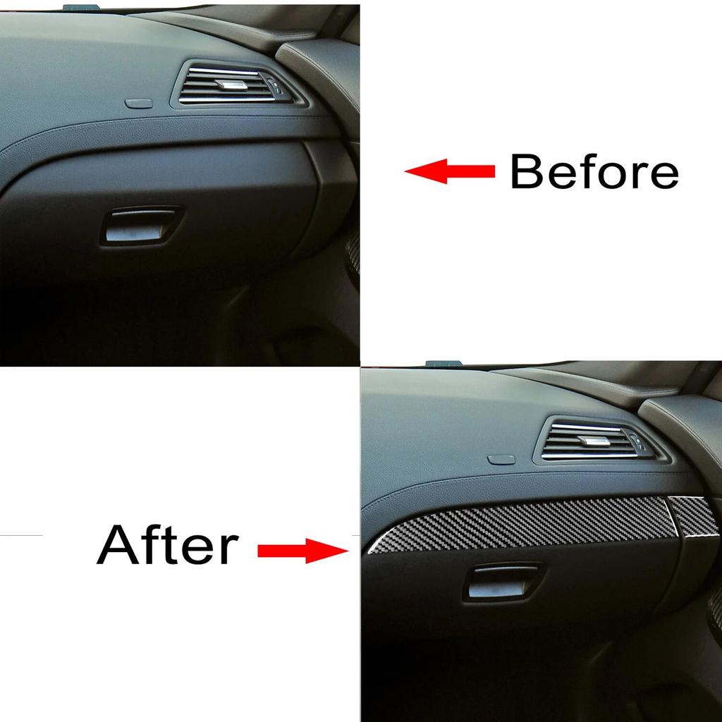 Для BMW 6 серии M6 F12 F13 F06 2011-2018 M Sport наклейки из углеродного волокна для приборной панели Co-Pilot, 2 шт., аксессуары для стайлинга автомобиля