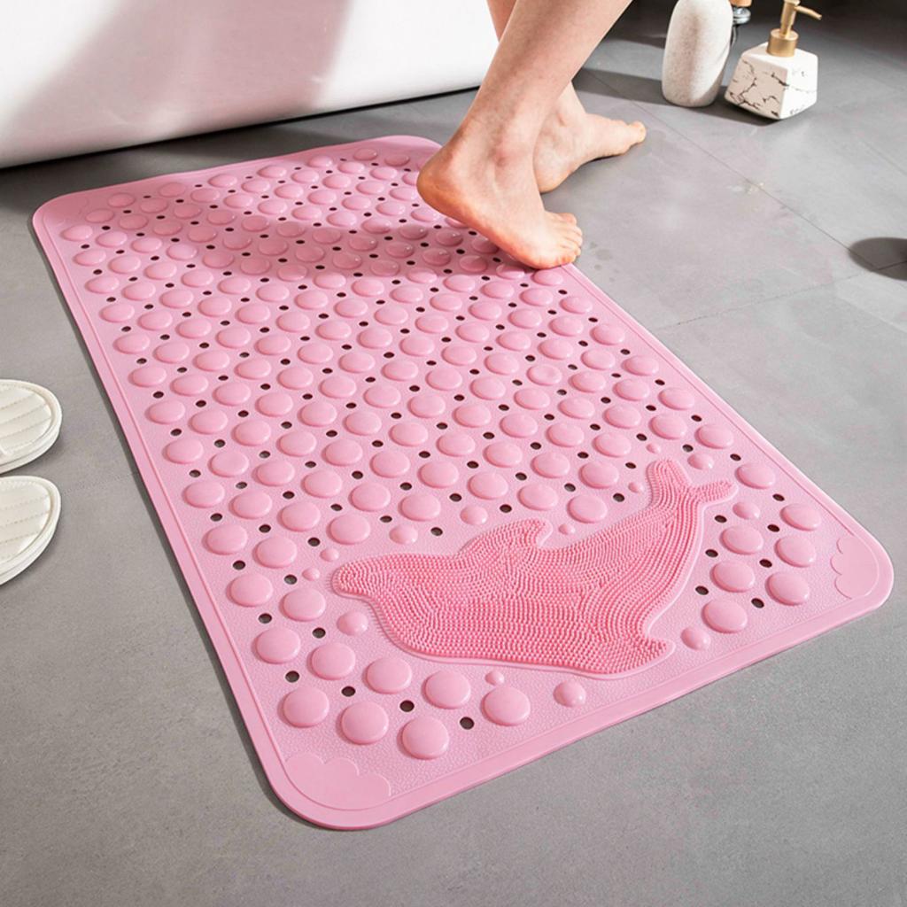 Bathroom Anti Mat PVC Shower Anti Fall Foot Mat Thickened Dolphin Massage Bathroom Shower Room Floor Mat Bath Rug Shower Mat
