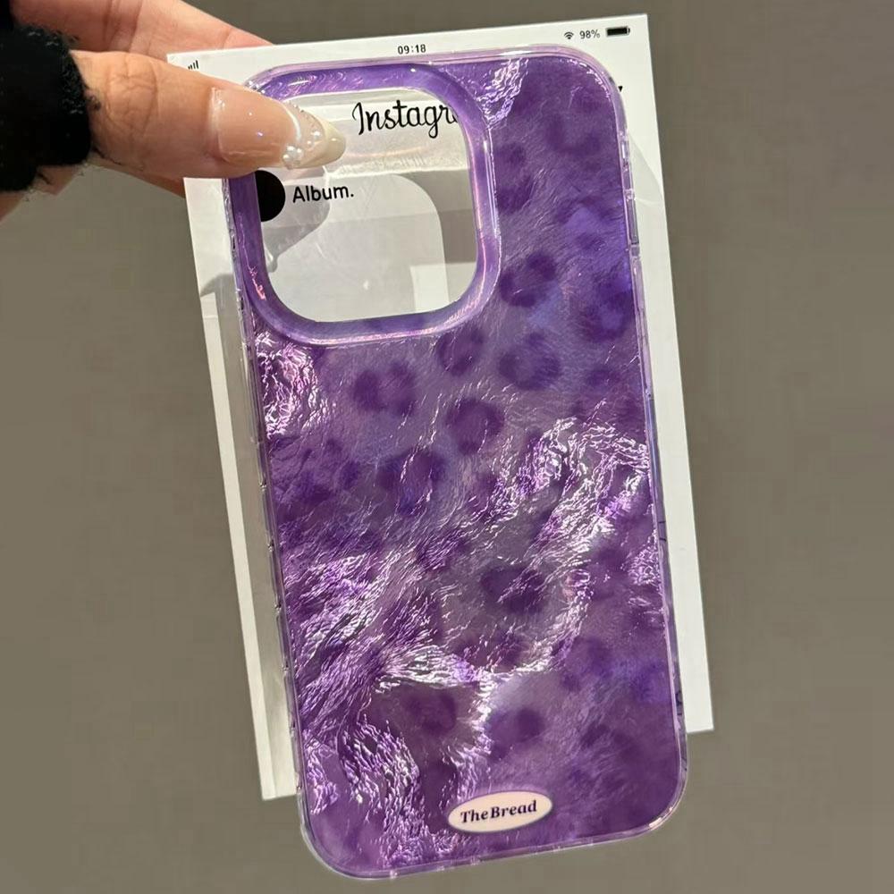 Роскошный леопардовый фиолетовый узор Женский чехол для телефона для Samsung Galaxy S25 Edge S24 S23 S22 S21 S20 FE Plus Ultra Чехол-накладка