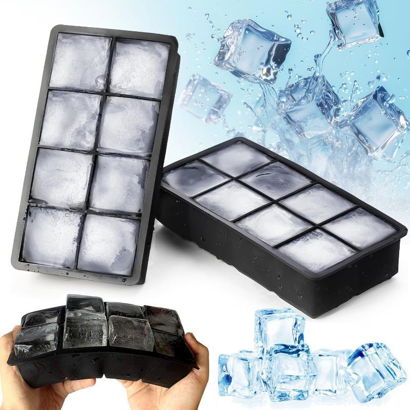 Silicone Large Ice Cube Mold Easy Release Food Grade Reusable Non-Stick for Cold Drinks Gift for Bar Lovers
