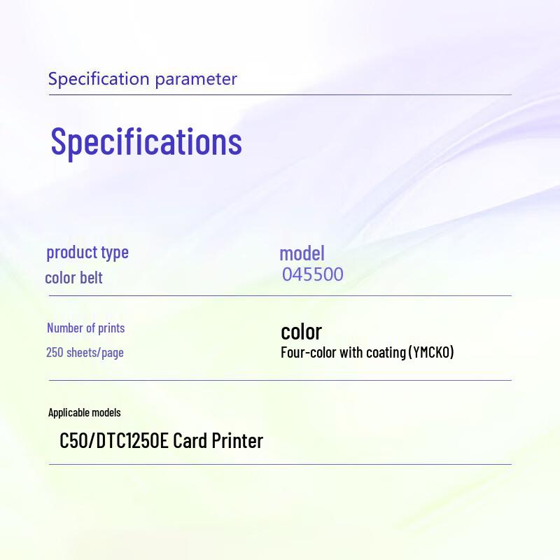 Fargo 045500 Color Ribbon for DTC1250E Card Printer