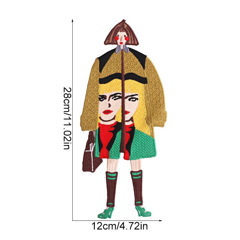 1 шт. вышивка своими руками аксессуары ткань аппликация модные женские значки для одежды большая нашивка ткань наклейка пришить заплатки