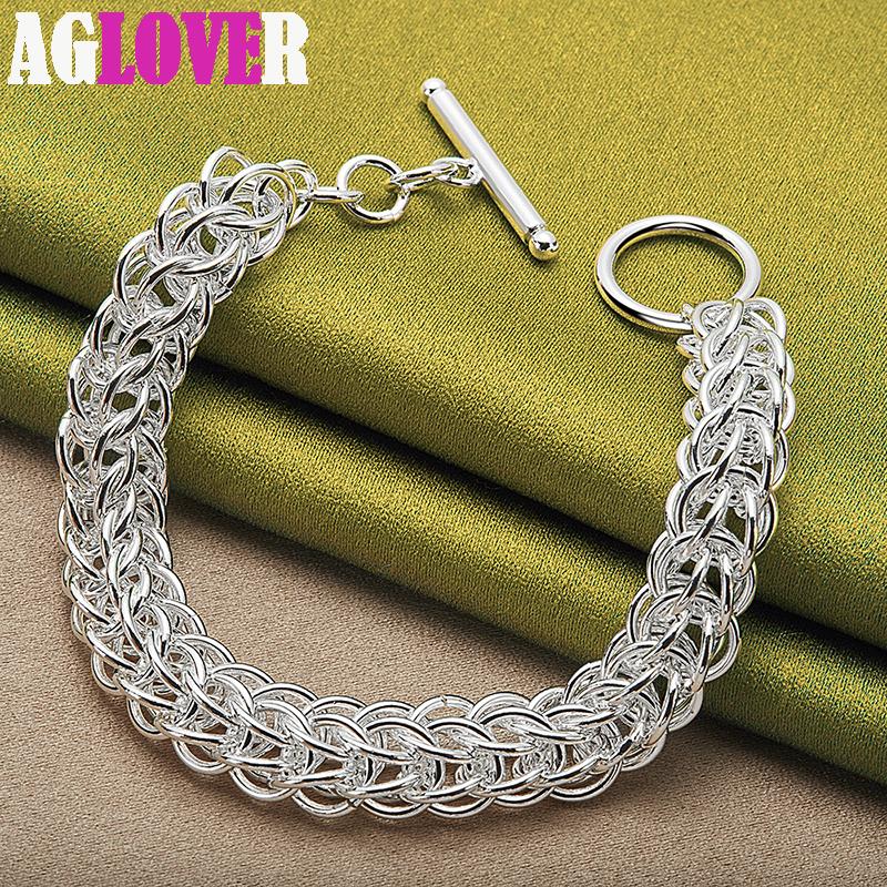 Ювелирные изделия из браслета-цепочки из стерлингового серебра 925 пробы с несколькими кругами