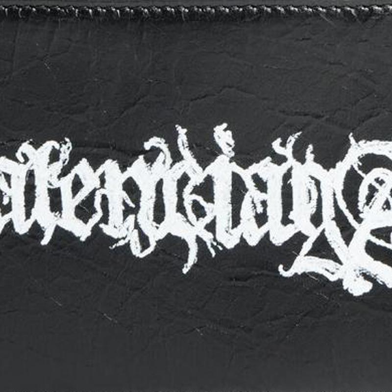 Balenciaga Diy Metal Art Print Large Lambskin Wallet Men Wallet Black White 6405352AAW31090