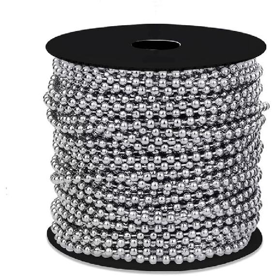 50ft Ball Bead Chain, #10 Stainless Steel Ball Chain, Roller Shade Chain&Vertical Window Blinds, Dog Tag Chain, Bead Chains for Jewelry Making/Crafts