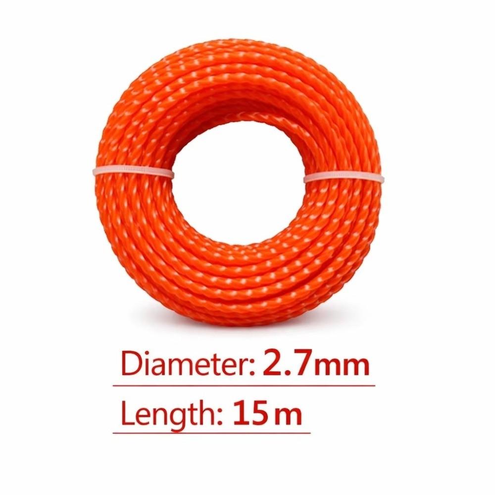 2.4mm 2.7mm 3mm Diameter Grass Trimmer Rope Nylon Material Brush Cutter Line Professional Use