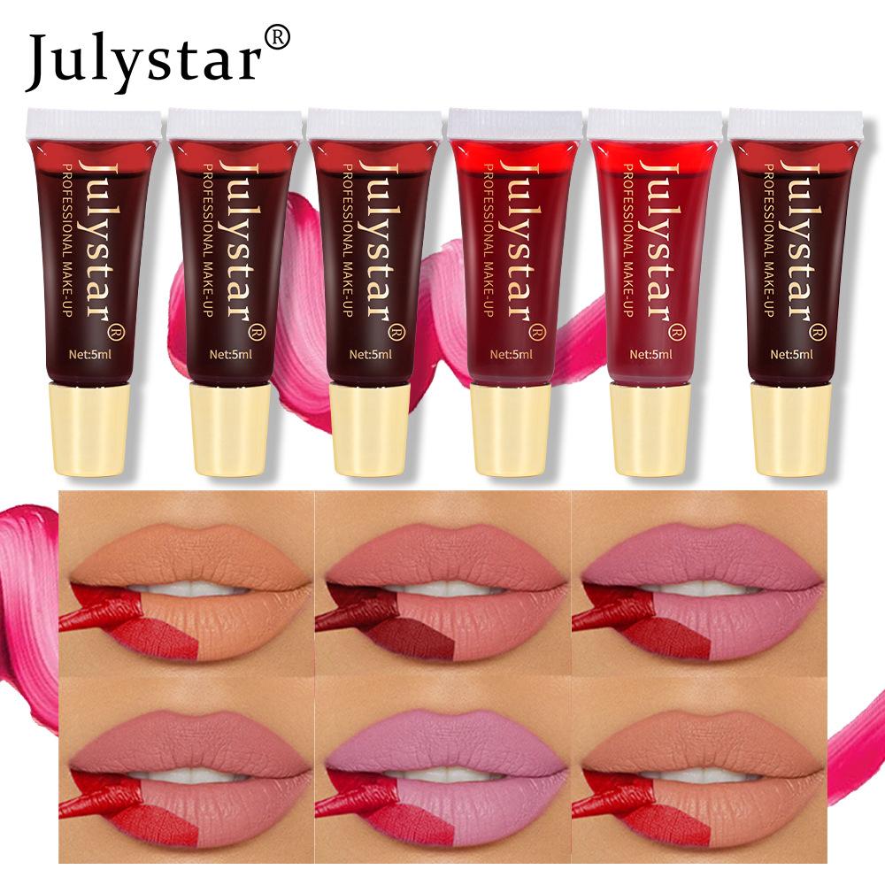 Tear Lip Glaze, матовая матовая поверхность, чтобы оставить фоновый цвет, краска для губ Tear Lipstick Makeup