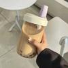 Бутылки для воды 850 мл Чашка с трубочкой Сок Молоко Пластиковая чашка с крышкой и трубочкой Чашки для бабл-чая Кофе Посуда большой емкости