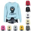 Women's Fashion Casual Long Sleeve Loose Printed Sweatshirt