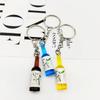 Korean Fashion Drink Soju Bottle Keychain 6 Colors Simulation Resin Beer Wine Trinket Women Keyring Jewelry Travel Gift Souvenir