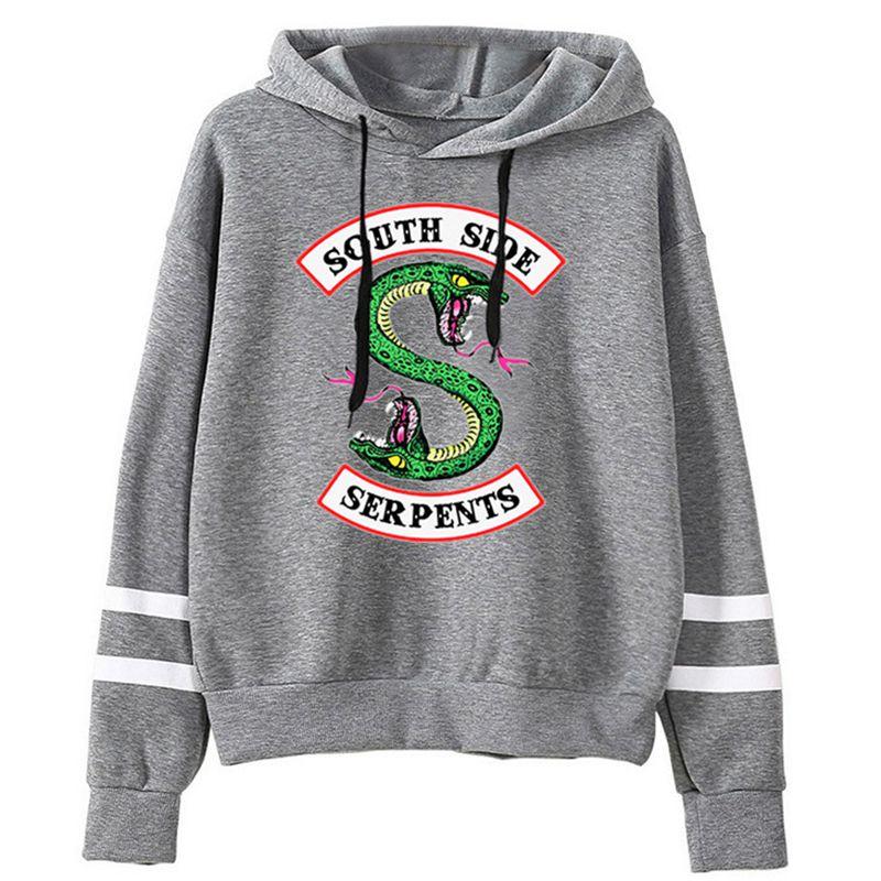 Худи South Serpents Side Ривердейл Вероника Змеиная банда Свитшот Пуловер Топ