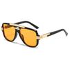 Trendy Square Retro Square Sunglasses, Men'S Glasses, Metal Sunglasses