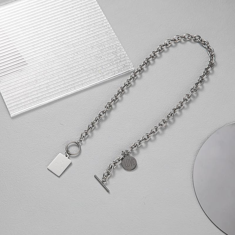 Non Fading Coin Necklace, Women's Summer Collarbone Chain, New Trendy Ins, Hip-hop, Cool Style Sweater Chain, Men's