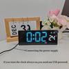 Цифровой будильник с голосовым управлением, TEMP, неделя 2, будильник, питание от USB, всегда включено, летнее время, повтор, настольные часы, ночной режим, 12/24 ч, светодиодные часы