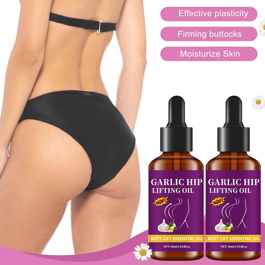 Garlic Hip Lifting Massage Oil for Women - Improves Sagging Skin, Lift and Firm Butt, Buttock - Massage Oil for Women