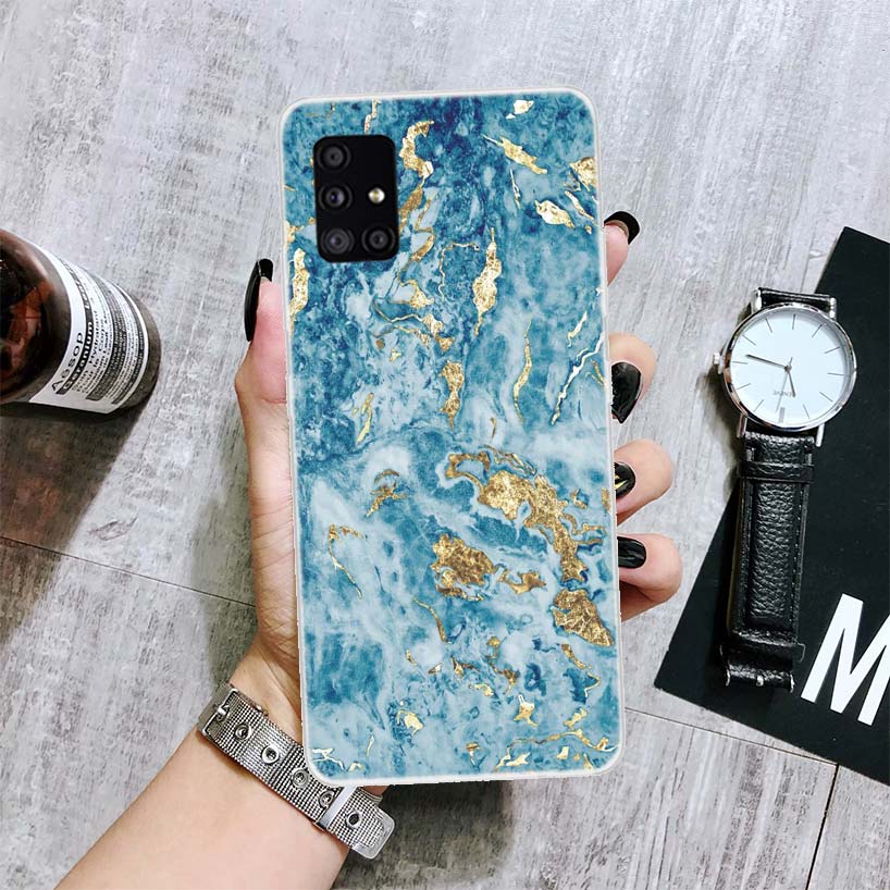 Модный золотой розовый геометрический мраморный чехол для телефона Samsung Galaxy A12 A22 A32 A42 A52 A72 A51 A71 5G A41 A31 A21 A02S M12 M21 M31