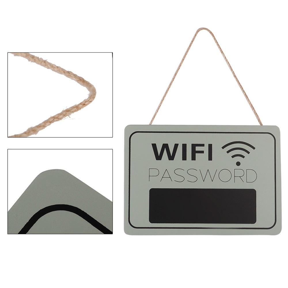 Rectangle WiFi Wall Sign Wooden Wall Decor Plaque Chalkboard WiFi Sign Hotels Offices