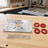 Red and Black Router Table Insert Plate Aluminum Alloy DIY Router Table Durable Flip Board Kit