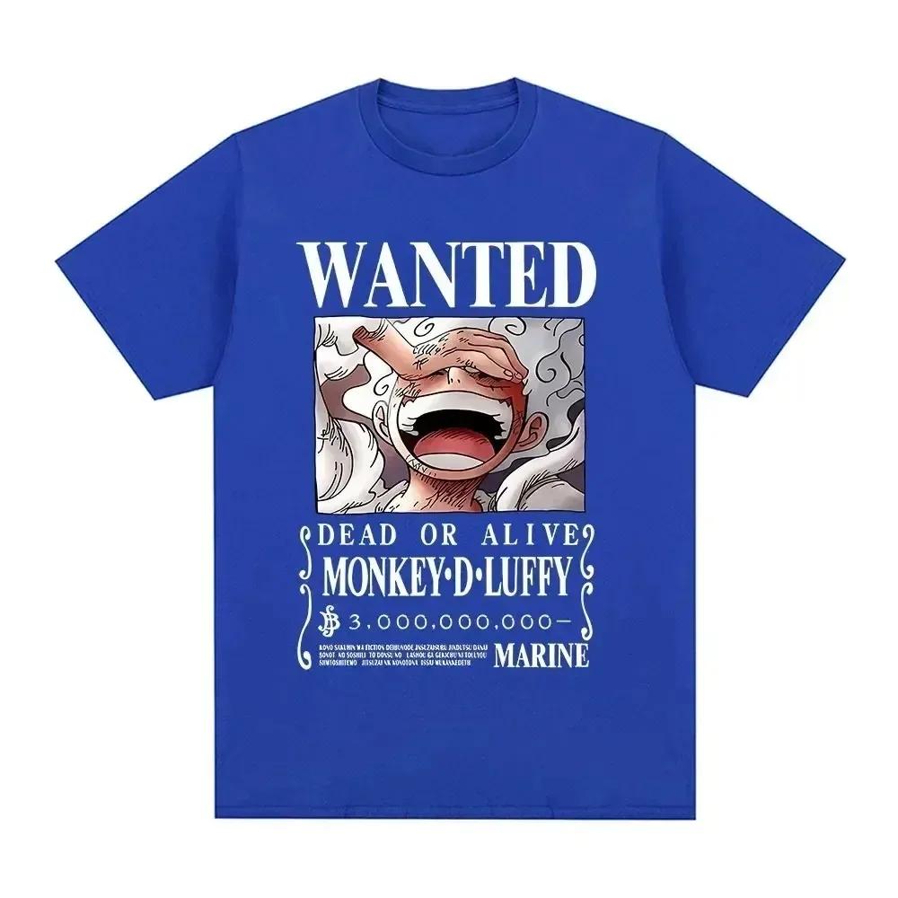 Luffy Gear 5 Мужская футболка Японский аниме мультфильм футболка унисекс Monkey D Luffy Harajuku Y2k Streetwear Мужская одежда